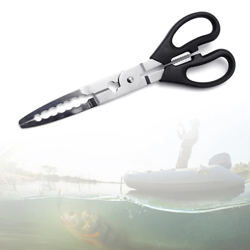 Long Fishing Pliers Scissor Gripper Stainless Steel Fish Crab Grabbing Tool Clamp Pike Trap Fishing Tackle Plier Gear Accessory