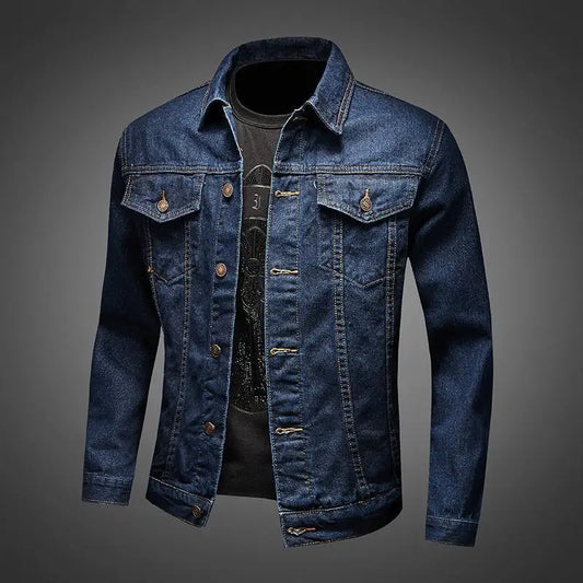 Denim Jackets Man Bomber Casual Slim Jeans Coat for Men Cargo Short Clothing Large Size Winter Outerwear on Board Vintage Trendy