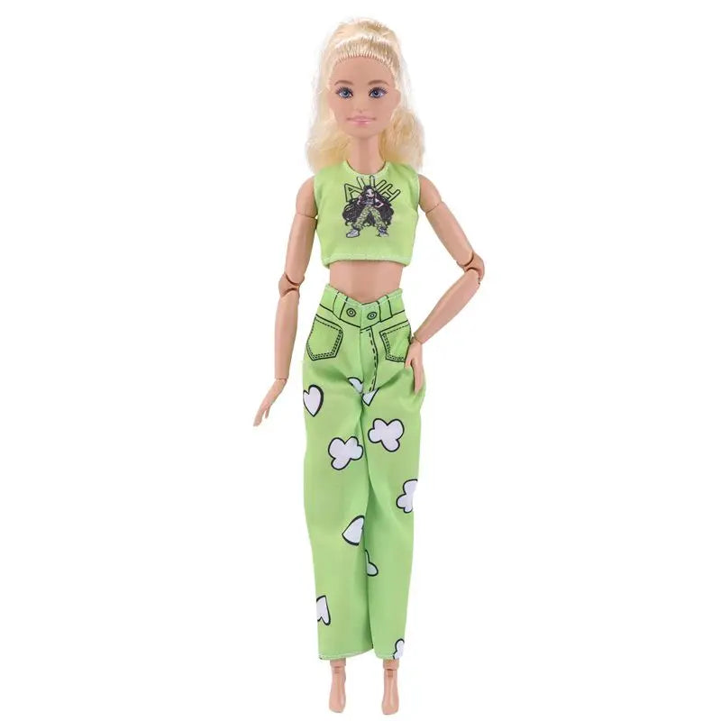 New Fashion Daily Casual Clothing Cute Beautiful Doll Clothes Accessories Suitable For Barbie Diy Kid Toy Children Birthday Gift