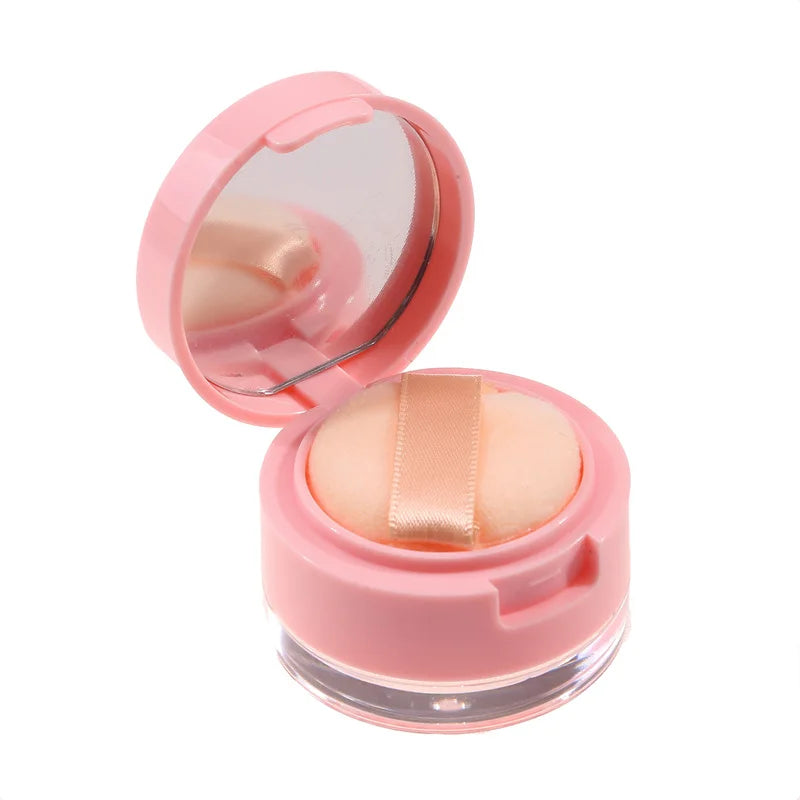 1Pc 3g/5g Portable Powder Box Empty Mini Loose Powder Container With Sieve Mirror Cosmetic Sifter Jar Travel Makeup Container