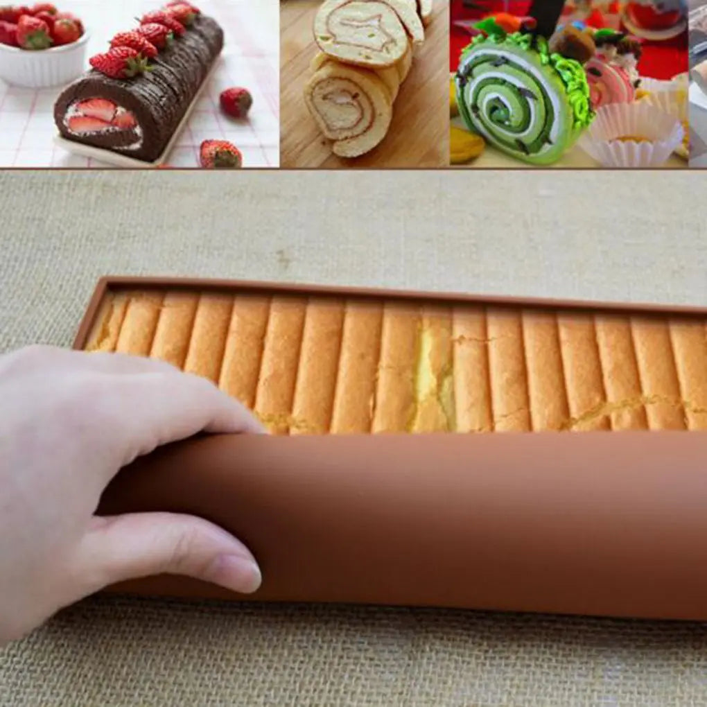 Silicone Baking Mat Swiss Cake Roll Mat Non-stick Baking Pastry Tool Macaron Roll Pad Bakeware Cake Tray Oven Kitchen Accessory