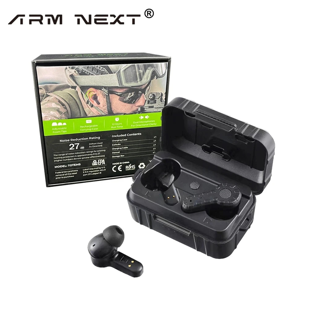 High Quality Shooting Electronic Earplugs, Military Tactical Earplugs Headphones Noise Canceling Active Hearing ProtectionNRR27