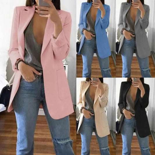 European And American Women Blazer Fashion Casual Suit Slim Fit Cardigan Oversized Women's Suit Coat 2023 Ladies Jacket Blazer