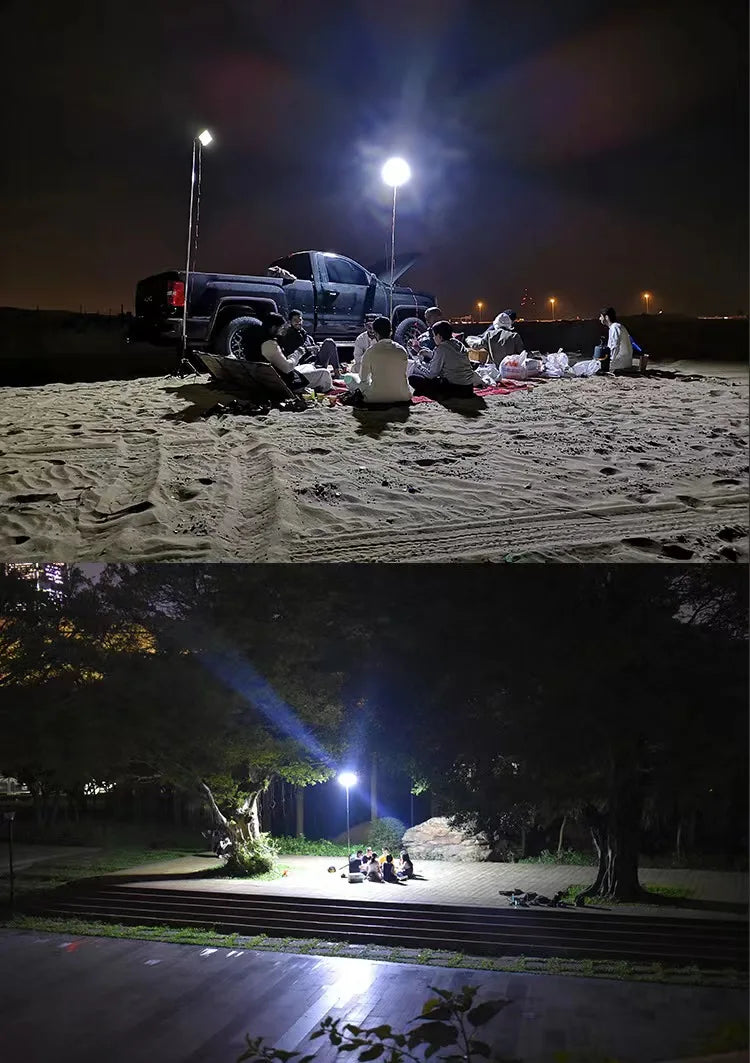 Outdoor Road Trip Picnic BBQ Lighting DC 12 Volts Telescopic Rod Led Portable Camping