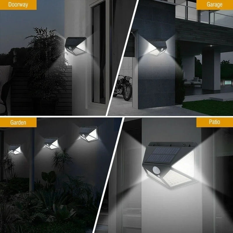 2/4/6/8/12Pcs 100 LED Solar Wall Light Outdoor Solar Lamp PIR Motion Sensor Solar Powered Sunlight Street Light for Garden Light