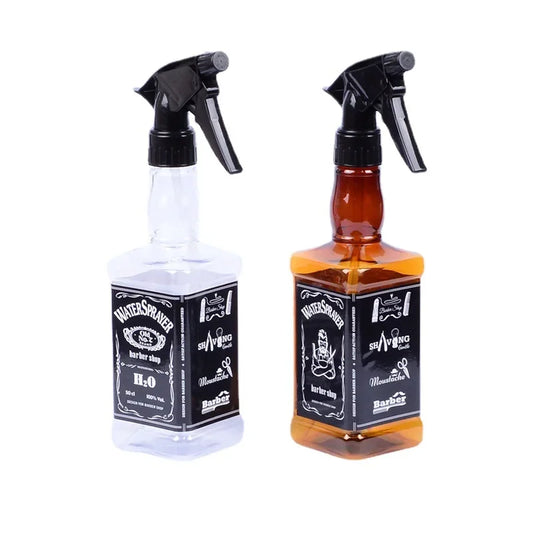 3 Colors 500ml Hairdressing Spray Bottle Retro Whiskey Oil Head Watering Can Water Sprayer Professional Salon Barber Hair Tool