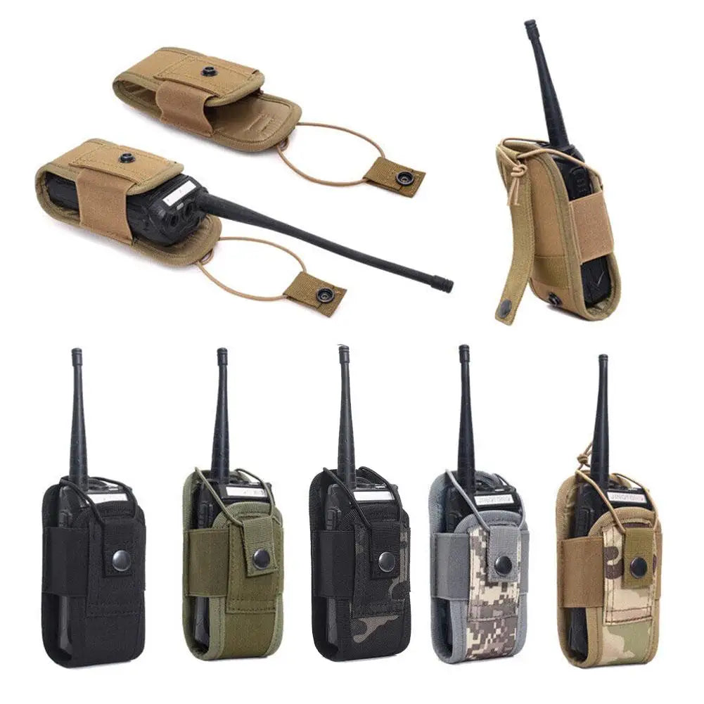 Tactical Walkie Talkie Carry Bag Molle Radio Pouch Holder Pocket Portable Outdoor Hunting Sports Waist Bag Interphone Holster