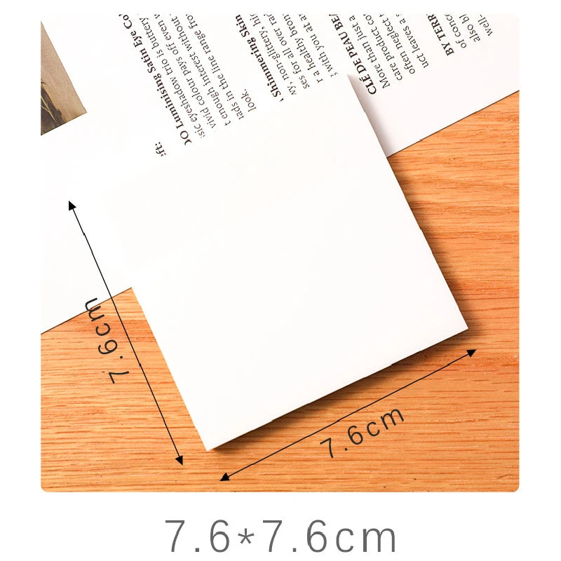 50PCS Transparent Sticky Notes Memo Pad Art Paper Student School Office Stationary Non-Covering Index Stickers Planner Notepad