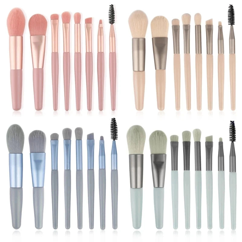 8Pcs Makeup Brush Set Makeup Concealer Brush Blush Loose Powder Brush Eye Shadow Highlighter Foundation Brush Beauty Tools