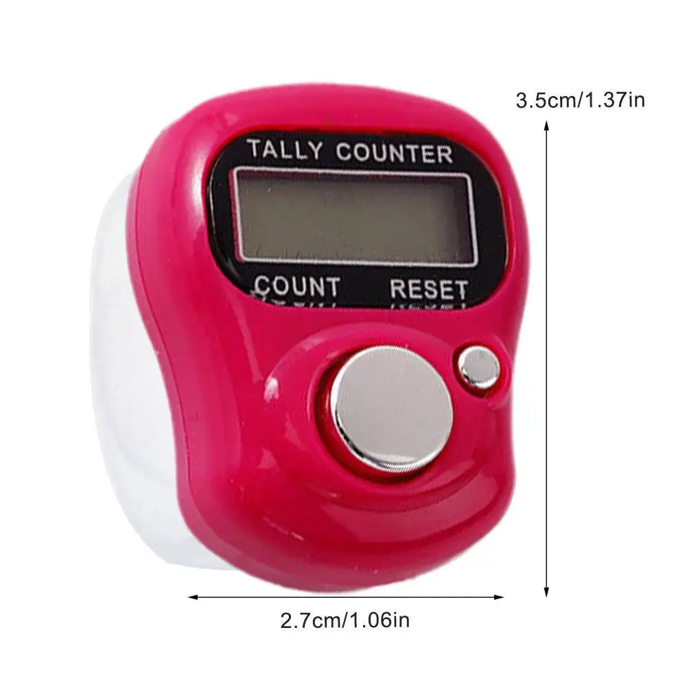 Portable Electronic Digital Counter Finger Calculator Small Equipment Held Hand Tally Counter Finger Fitness Pedometer U3K8