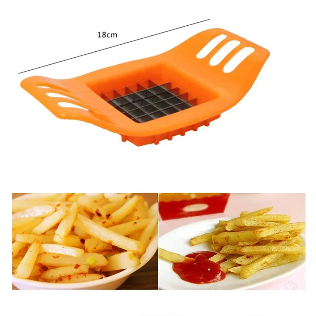 2024 New Cooking  Potato Cutter Gadgets Potato Chip Stainless Steel Vegetable French Fry Chopper Chips Making Tool Kitchen