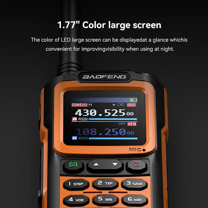 BAOFENG AD-20 Long Range Walkie Talkie Full Band Analog/Digital Wireless Copy Frequency Digital Encryption Record Two Way Radios