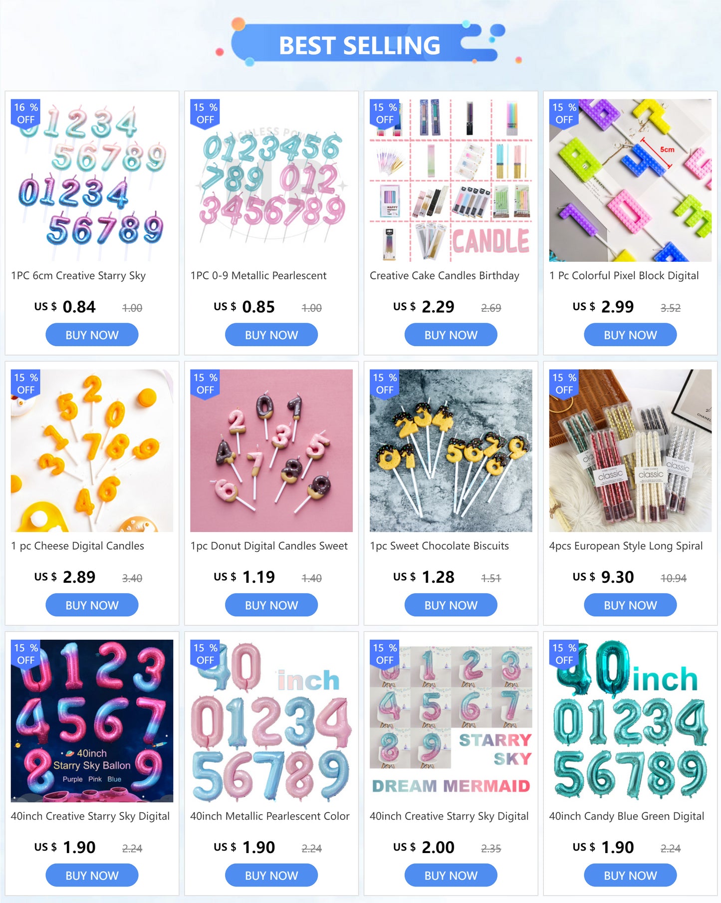 1 Pc Colorful Pixel Block Digital Candle For Cake & Cupcake Topper 0-9 Number Wishing Gradient Party Dessert Table Dress Up