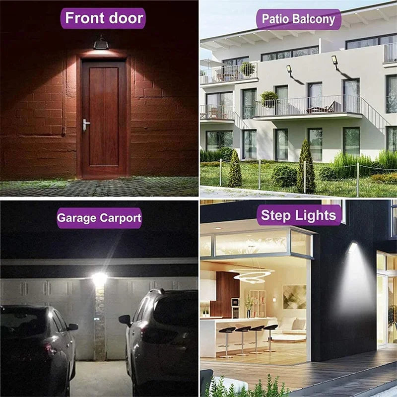 LED Solar Street Lights Outdoor 117COB 8 Pack Solar Lamp With 3 Light Mode Waterproof Motion Sensor Security Lighting for Garden