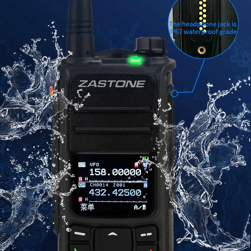 ZASTONE UV008 DMR Walkie Talkie Digita Two Way Radio Dual band 10W Dual time slot Walkie-talkie GPS