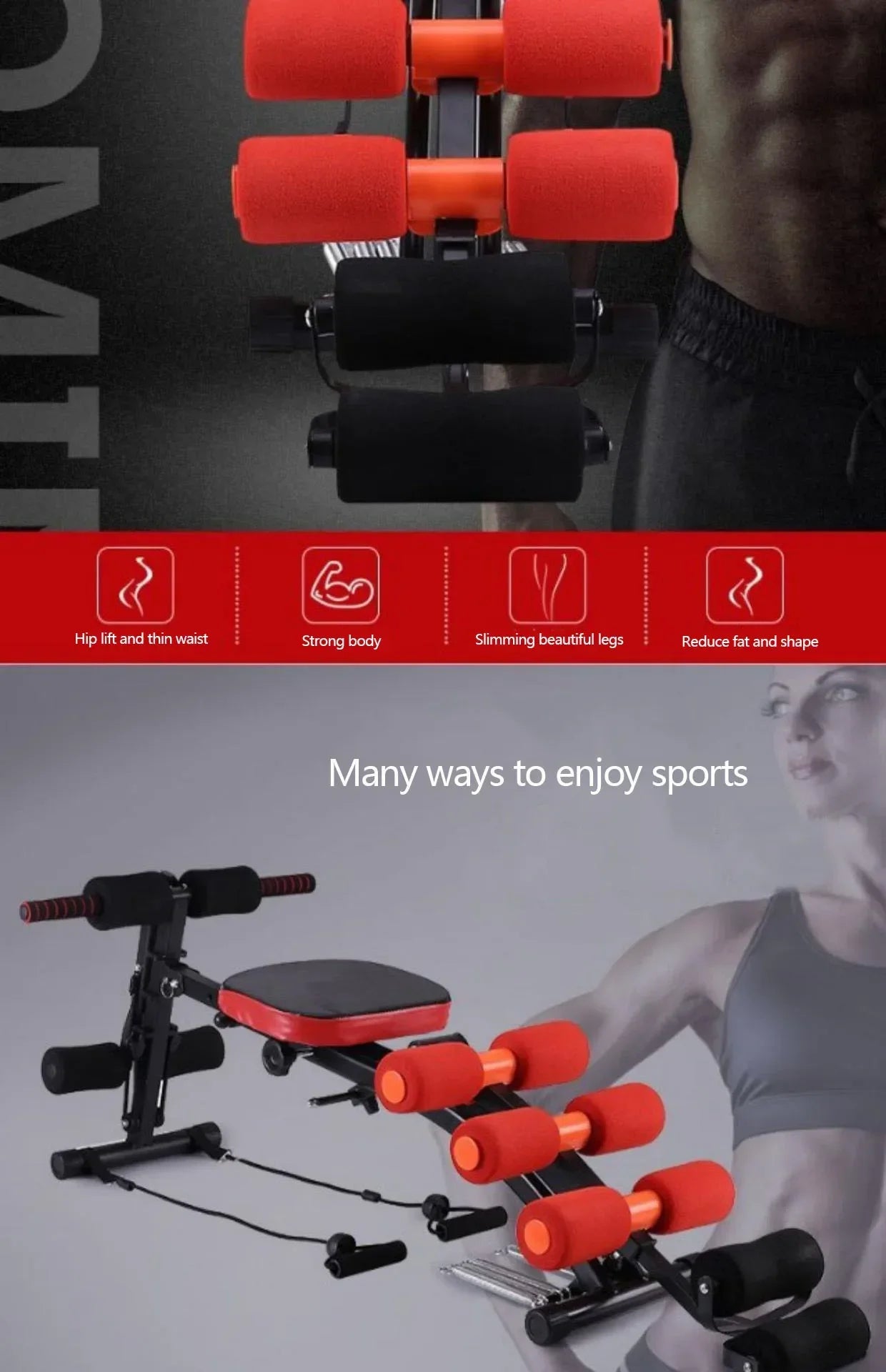 Multifunctional Abdominal Abdominal Machine Supine Board Sit-up Assist Fitness Equipment Home Exercise Abdominal Muscle Assist