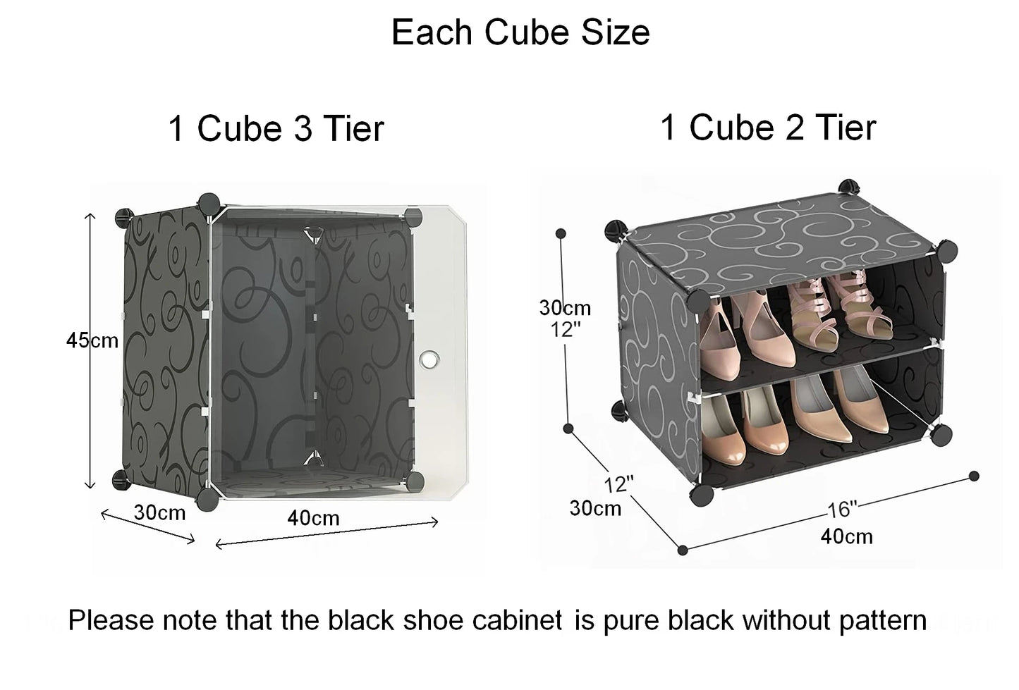 US Shoe Rack Large Capacity Boot Storage 12 Cube Organzie Modular DIY Plastic 6 Tier 24-96 Pairs of Shoe Tower Cabine