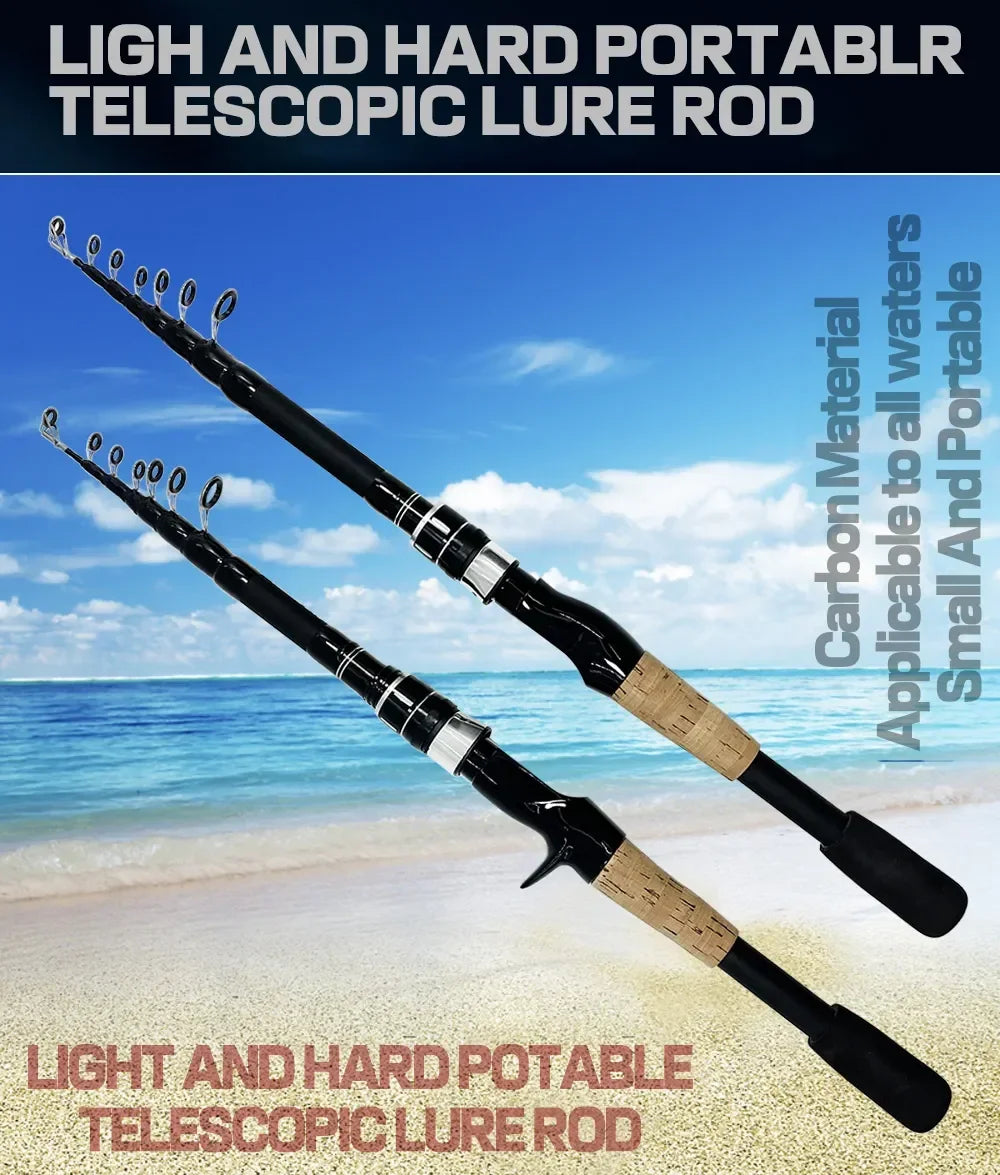 Fishing Rod Combo 1.5-2.4M Lure Fishing Rod and 7.2:1 High Speed Gear RatioMax 8kg Baitcasting Reel Fishing Tackle Pesca