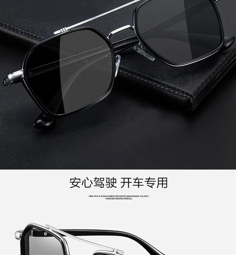 Trend Sunglasses For Men Professional Day Night Driver Sunglasses UV400 Retro Luxury Design Glasses vintage