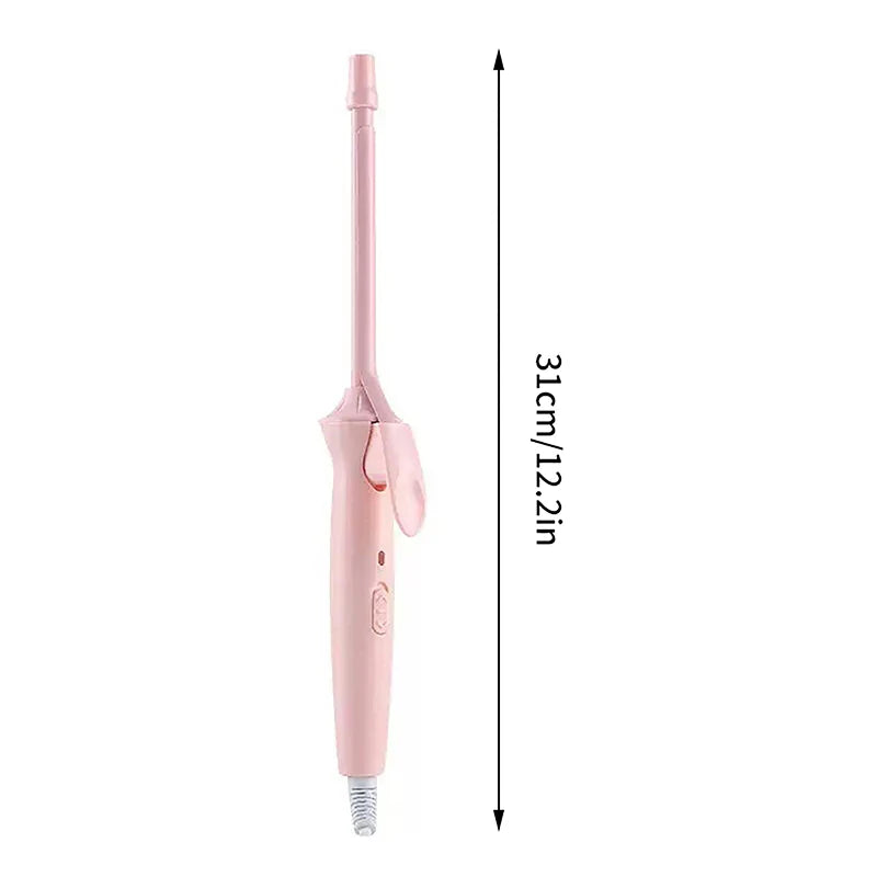 9mm Electric Hair Curler Ceramic Coating Curling Iron Unisex Curling Wand Mini Household Hair Styling Roller Waver 20W