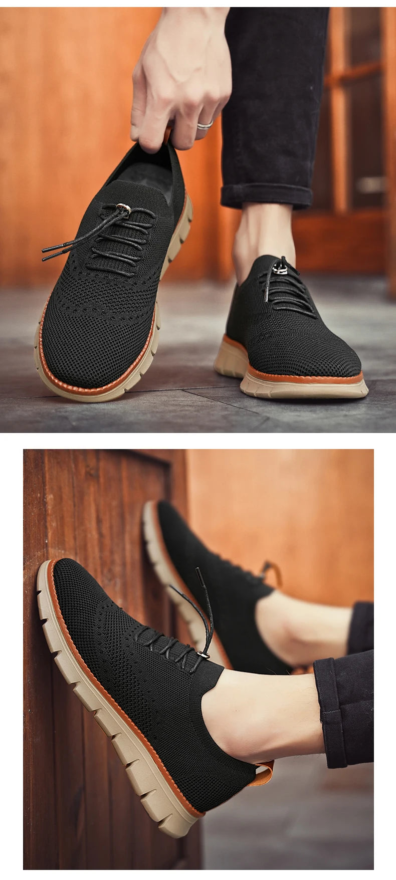 Men Casual Shoes Breathable Comfortable Men Outdoor Sneakers Fashionable Block Men Shoes