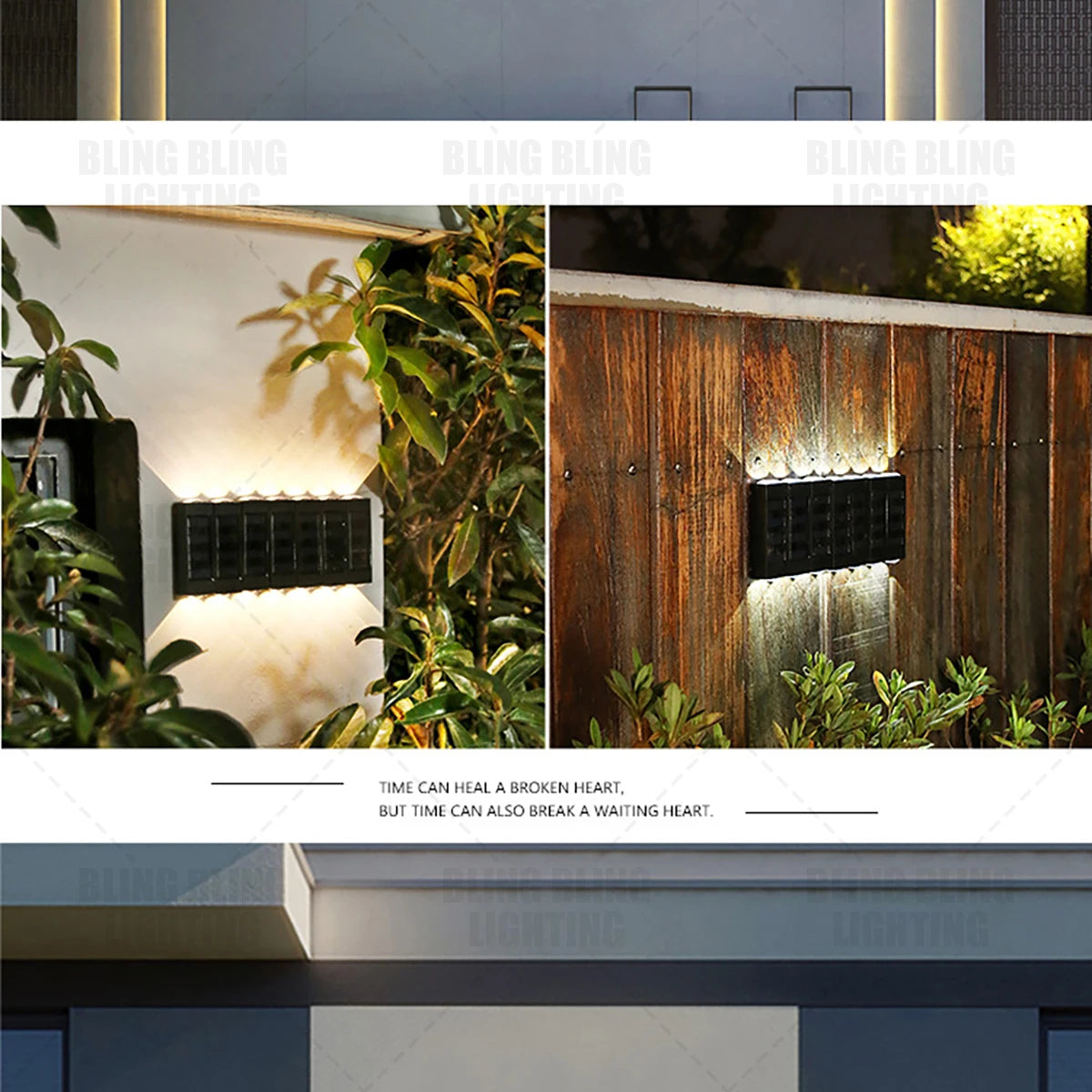 Freely Combined Spliced Solar LED Wall Lamp Outdoor Waterproof Up And Down Luminous Lighting For Garden Yard Park