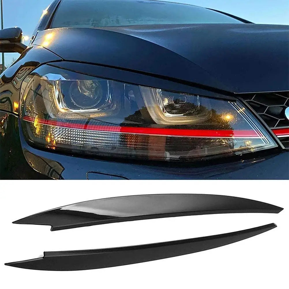 Auto Headlight Trim Lamp Eyebrow Headlight Cover Trim Decoration for VOLKSWAGEN VW Golf 7 MK7 Car Accessories