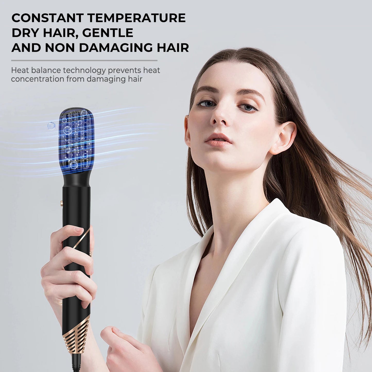 Professional Foldable Hair Dryer 5 In 1 Hair Styler Hot Air Brush Powerful Ionic Blow Dryer with Comb Automatic Hair Curler