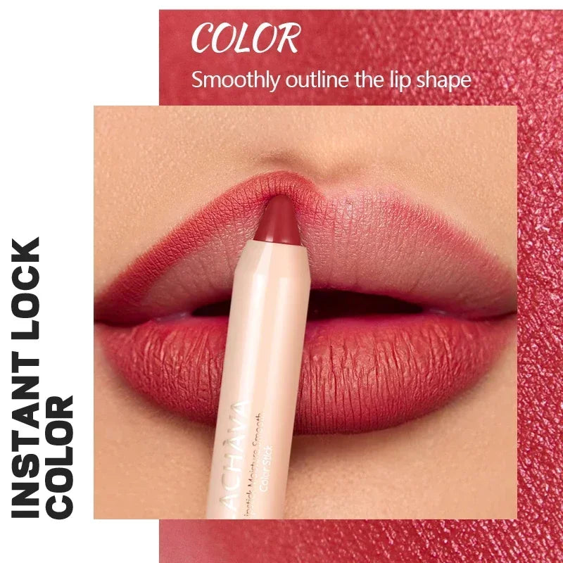 Nude Brown Lipliner Pen Waterproof Sexy Red Matte Contour Tint Lipstick Lasting Non-stick Cup Lipliner Pen Lips Makeup Cosmetic