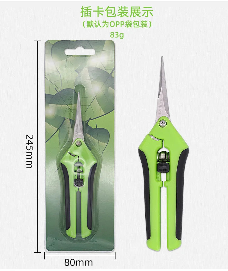 Garden Pruning Shears Stainless Steel Pruning Tools Gardening Tools Scissors Fruit Picking Household Potted Weed Pruning Shears