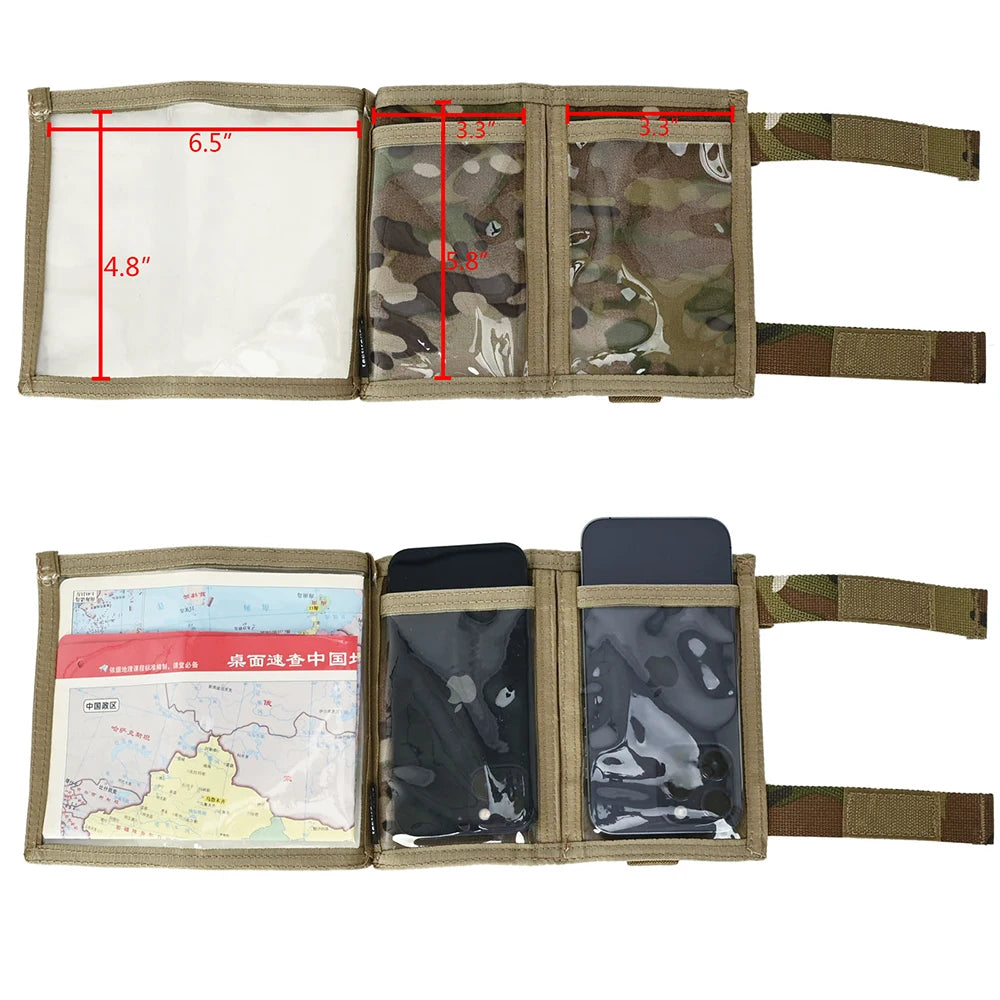 Tactical Arm Sleeve Map Pouch Wrist Pocket Strap Card Mobile Phone Storage Bag Camping Equipment Hunting Accessories Gear