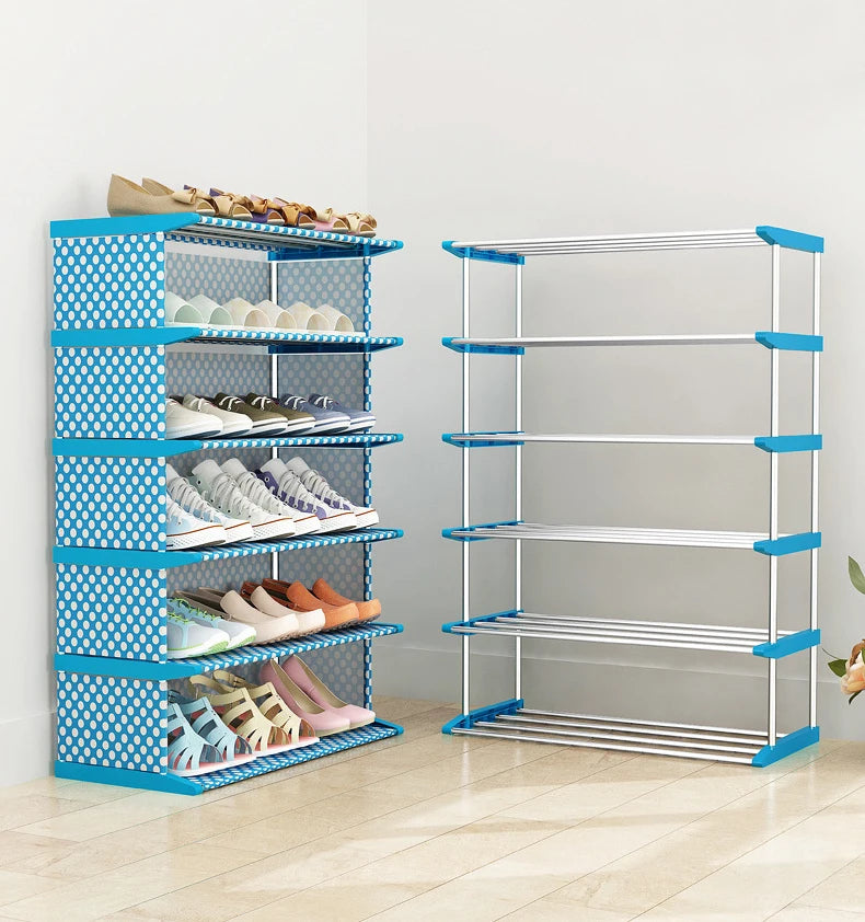 Layer Stackable Shoe Hanger Creative Foldable Space Saving Wardrobe Storage Rack Multi-layer Shoes Stand Organizers Cabinet