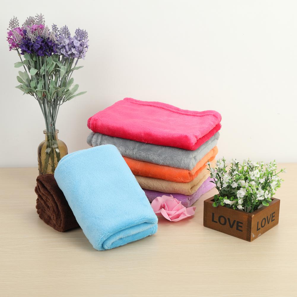 Fluffy Winter Coral Fleece Blankets Plain Bedspreads Thick Warm Soft Throw Blankets Universal Solid-color Sofa Cover Bed Cover