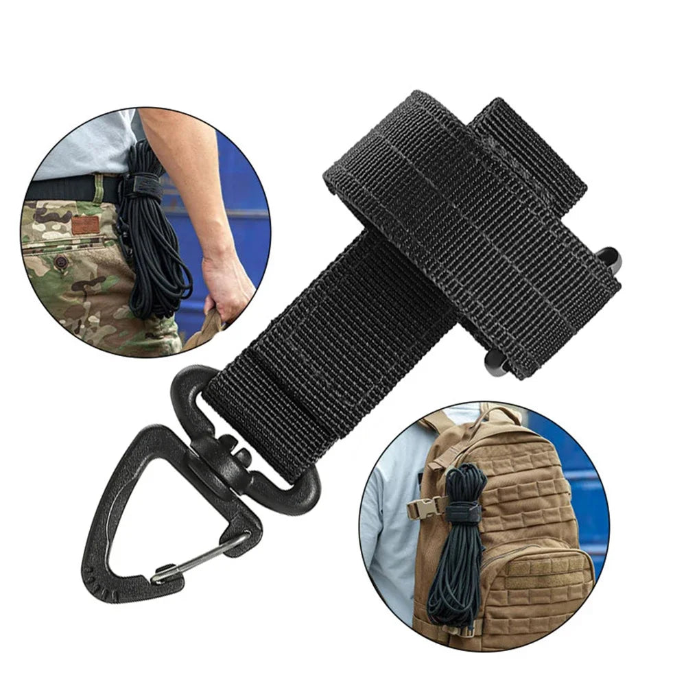 Mountaineering Buckle Outdoor Keychain Tactical Gear Clip Keeper Pouch Belt Keychain Gloves Rope Holder Military Hook Camping