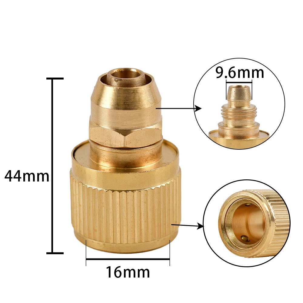 1/2'' 3/4'' 1'' Brass Tap Quick Connecter 16mm 20mm Copper Hose Coupling Adapter Garden Tubing Repair Watering Gun Fittings Tool