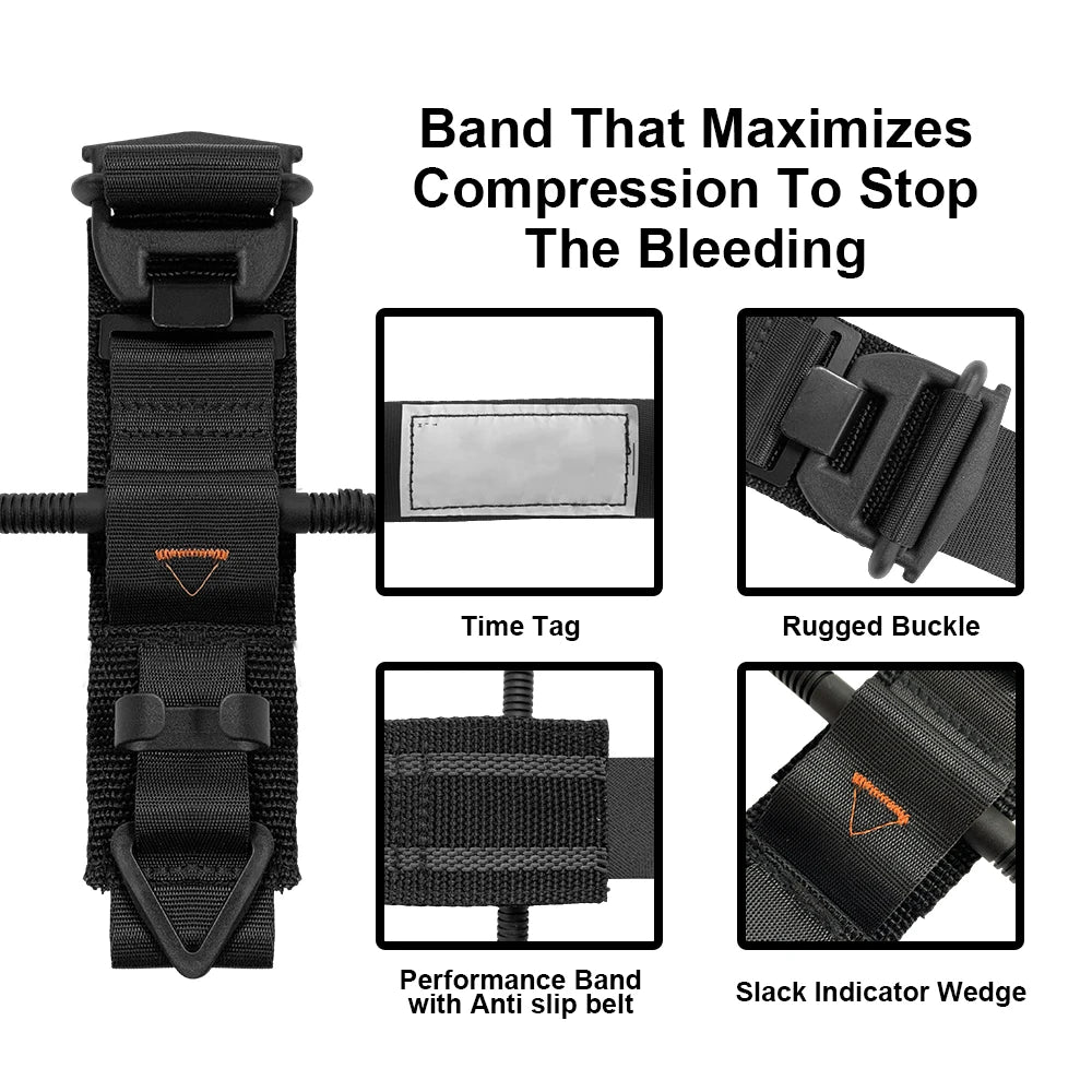 Rescue Tactical Tourniquet One Hand for Outdoor First Aid Emergency IFAK Gear Hemostatic