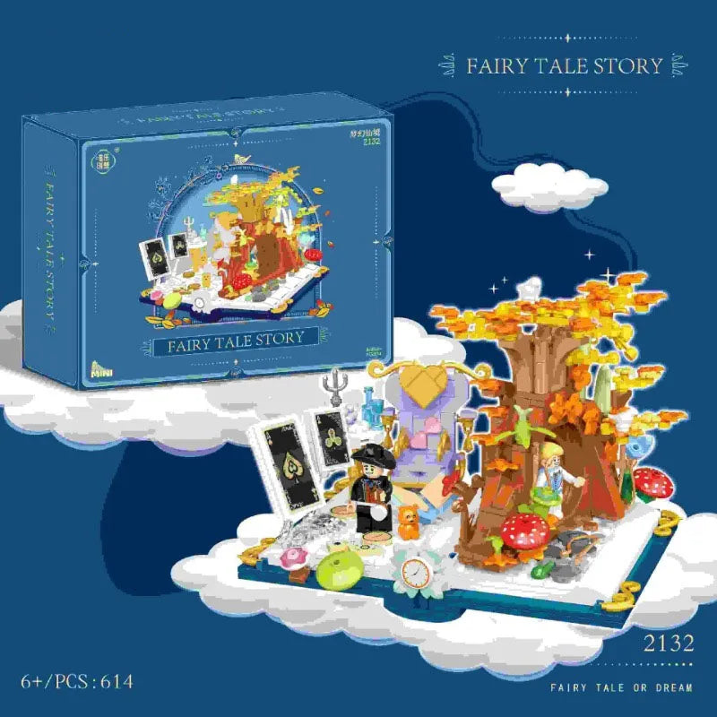 Mini Particle Assembly Building Blocks Fairy Tale Story Book Series DIY Toy Ornament Assembled Boys Girls Kids Birthday Gift