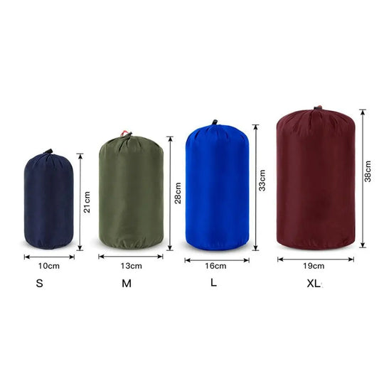 Outdoor Camping Hiking Fitness Nylon Travel Storage Bags Ultralight Waterproof Down Sleeping Bags Drawstring Pouch Travel Kits