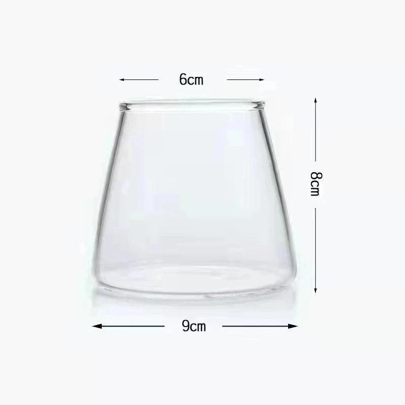 Japanese Transparent Glass Cup Heat-resistant Glass Water Cup Ice Creative Coffee Cup Durable Drinkware Same Fuji Mountain