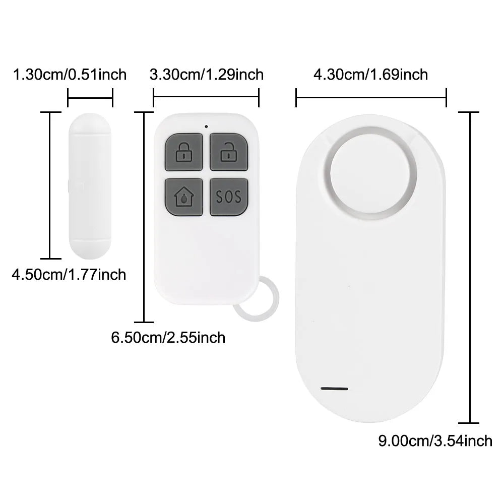 Home Protection Kit Wireless Remote Control Door Window Entry Alarm Host Burglar Security Alarm System Door Sensor Alarm 130DB