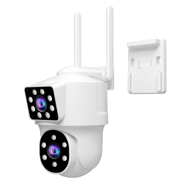 SriHome 2MP Wifi PTZ Camera SH063 Dual Lens Dual Screen Outdoor Wireless Security IP Auto Tracking Street Surveillance Camera