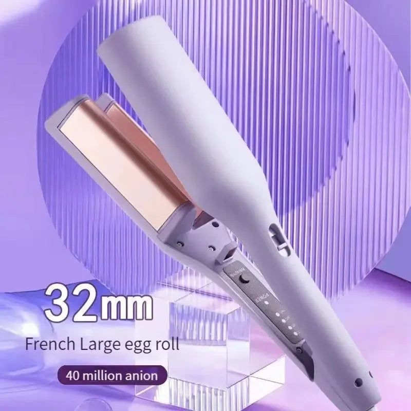 32MM Automatic Lambswool Curling Tool Electric Curling Iron  Long Lasting Styling  French Styling  Rotating Anti-Flame Design