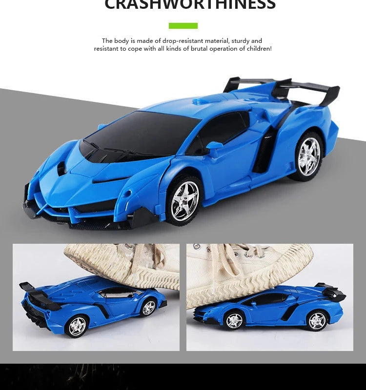 Mini 2 In 1 Car Toys Transform Car Robot Model Car Remote Control RC Car Deformation Car Toy Boys Gifts Children Toys Gift