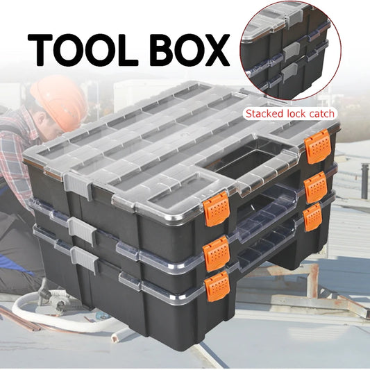 Stackable Tool Box Organizer Box Piece Container Garage Plastic Toolbox for Mechanic Workshop Suitcase Screw Storage Box