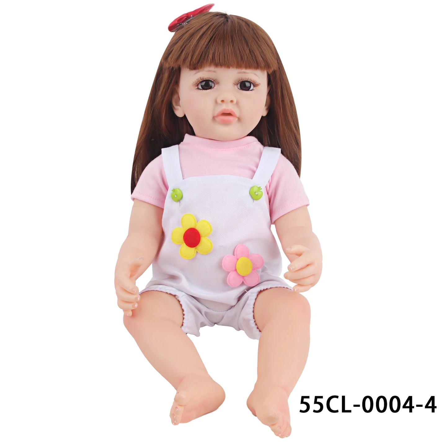 55CM 22 Inches Baby Reborn Girl Doll Full Body Soft Silicone Cute Newborn Dolls With Shoes,Clothes Girl's Best Gift Festival Toy