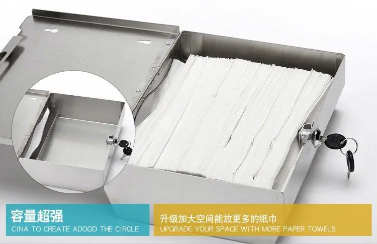 Metal Tissue Holder Gold Paper Towel Dispenser Toilet Paper Holder Box Bathroom Stainless Steel Wall-mounted Without Punching