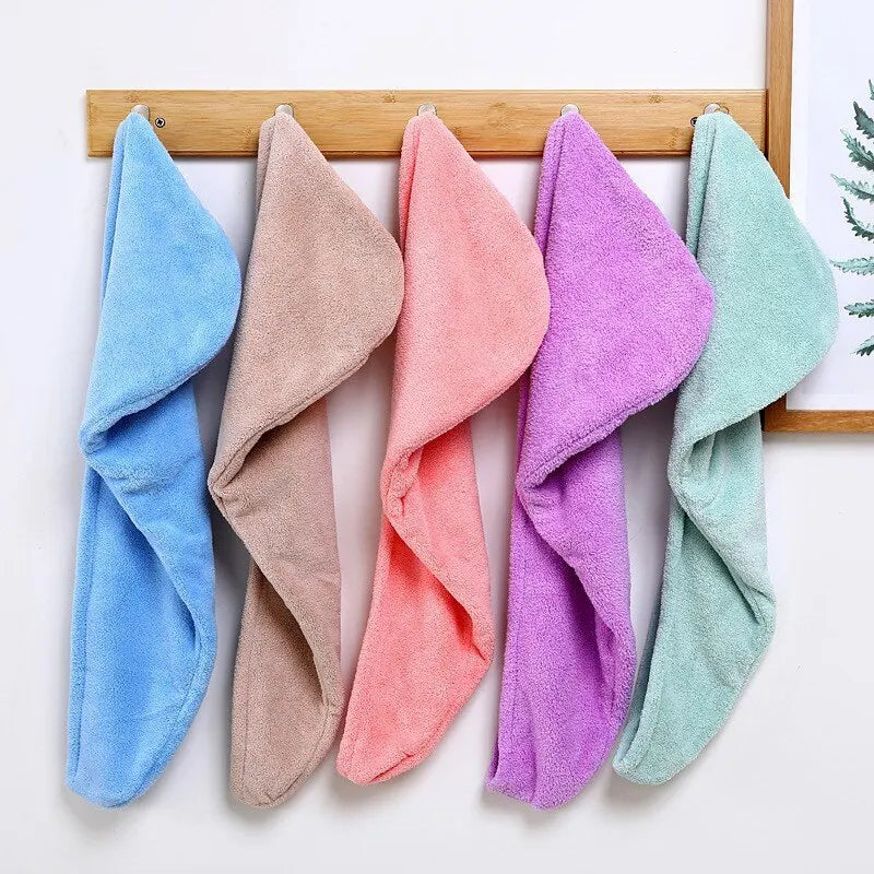 Microfiber Hair Towel Magic Fast Drying Dryer Towel Women Wrap Head Absorption Water Bath Hat