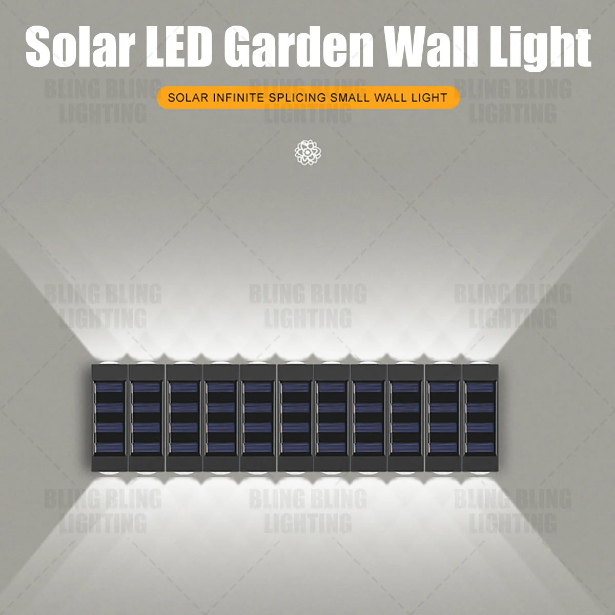 Freely Combined Spliced Solar LED Wall Lamp Outdoor Waterproof Up And Down Luminous Lighting For Garden Yard Park