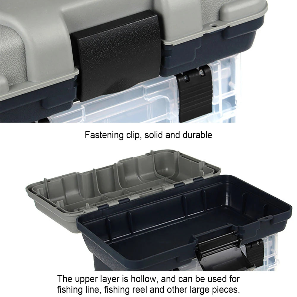 1PC 4 Layers Fishing Tackle Box Portable Handheld Large Capacity High-strength Lure Tool Box With Handle