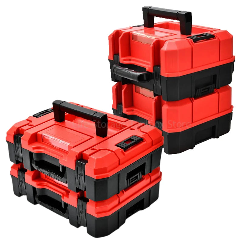 Multifunctional Tool Box Plastic Stacked Toolbox Organizer Suitcase Tool Storage Hard case Portable Large Capacity Toolbox